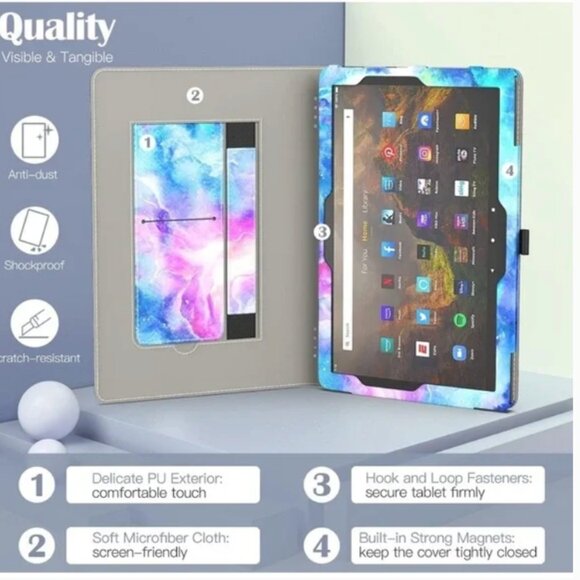 New in Box:  FIRE HD 10 Plus Tablet Case and Keyboard Bundle - Picture 5 of 13